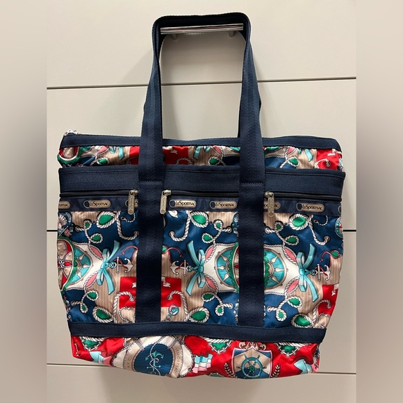 Lesportsac Bags Lesportsac Large Zipper Tote Weekender Bag Nautical